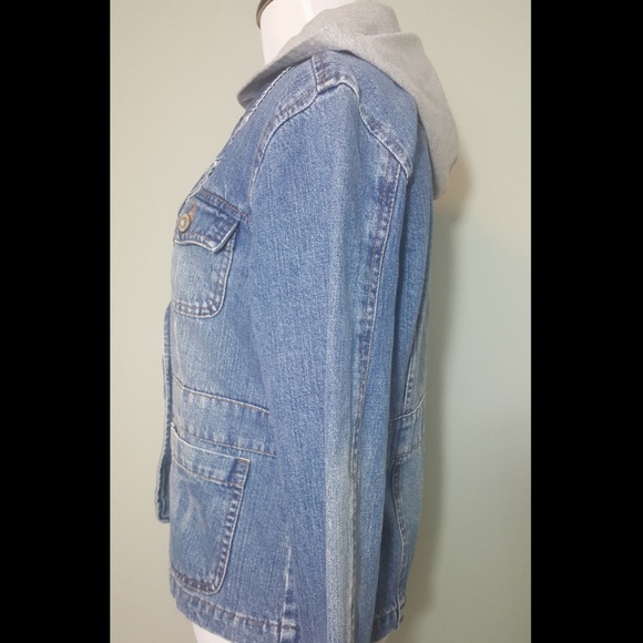 Personal identity denim jacket with inset hood - Picture 5 of 8
